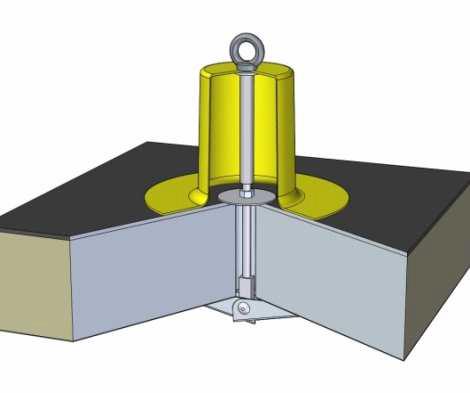 DESCRIPTION The TWISTFIX is a single shock absorbing anchorage point especially designed for flat and sloped roofs.