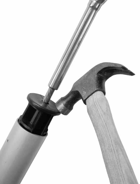 place. Tool: hammer 5. Secure with trim cap screws.