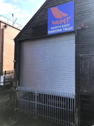 After sourcing suitable contractors, the heavy galvanised steel gates are now installed, along with new motorised roller shutters doors above.