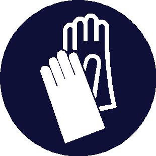 Wear protective gloves. Wear appropriate clothing to prevent any possibility of skin contact. Wear apron or protective clothing in case of contact. No specific recommendations.