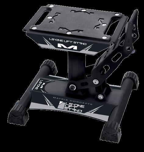 Easy access 2 point pedal makes it easy to operate and elevate the motorcycle with