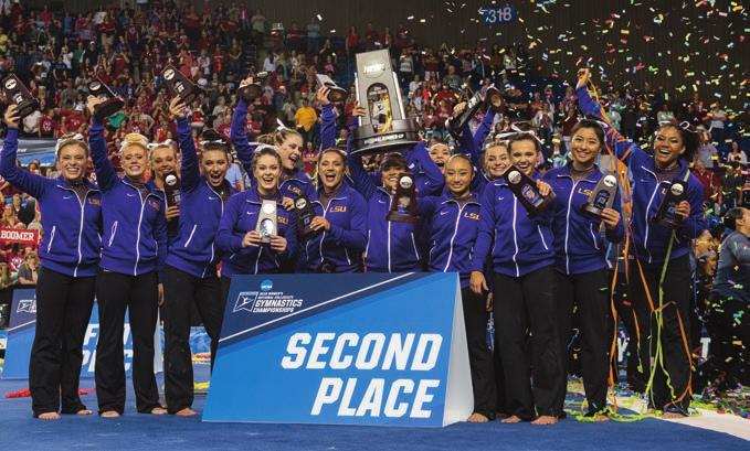 LSU LSU Athletics - Championship Legacy The Nation s Elite Teams Gymnastics After winning its fourth straight NCAA Regional championship, the LSU gymnastics team easily qualified for its fifth NCAA