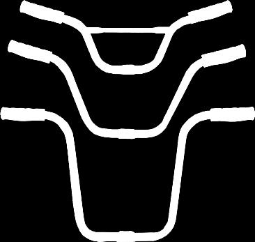 rider Hi-rise handlebar Similar to a typical bicycle handlebars 3 sizes