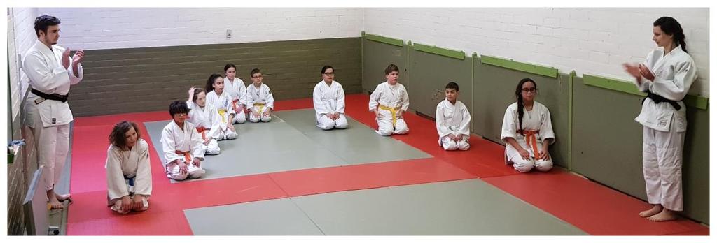 The Junior Group end their demonstration. Apart from the self-defence and fitness aspects, Aikido is a dialogue of natural movement.