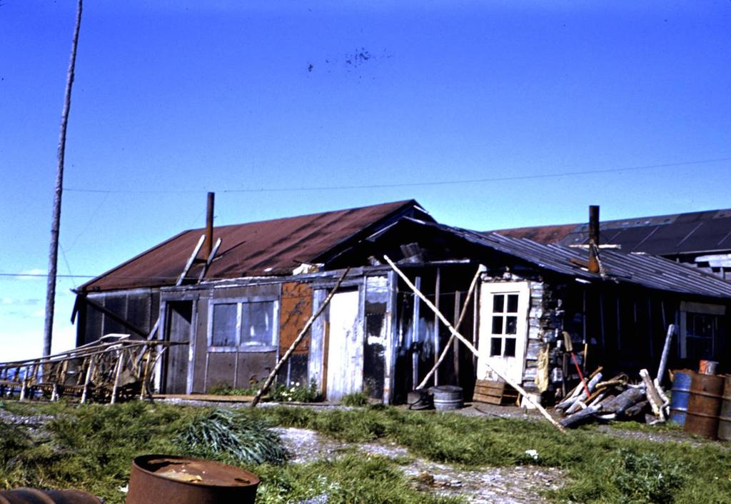 Tar-paper shades, near Kotzebue, Alaska Some houses aren't protected by sod blocks and