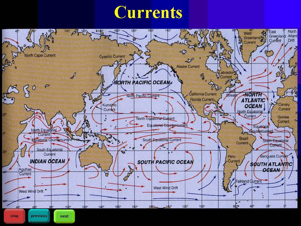 Large Scale Currents or Gyres