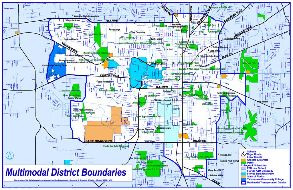 II. Mobility Map 20: Multimodal District Boundaries Tallahassee-Leon