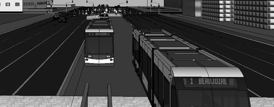underground. In some parts of the crossroads, this system will be completely situated under the ground and then again to the level of tram windows.