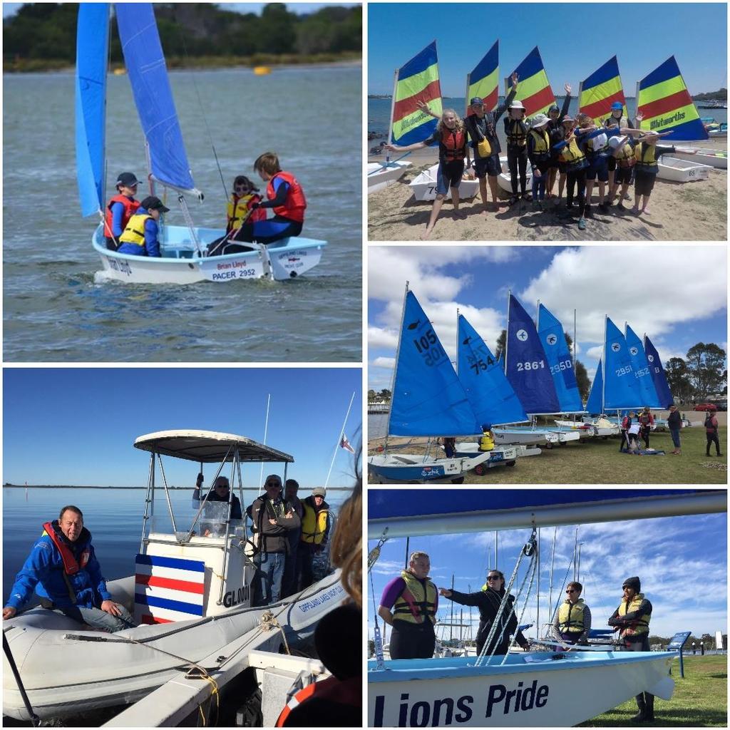 Clockwise from top left: Discover Sailing Day, Tackers,