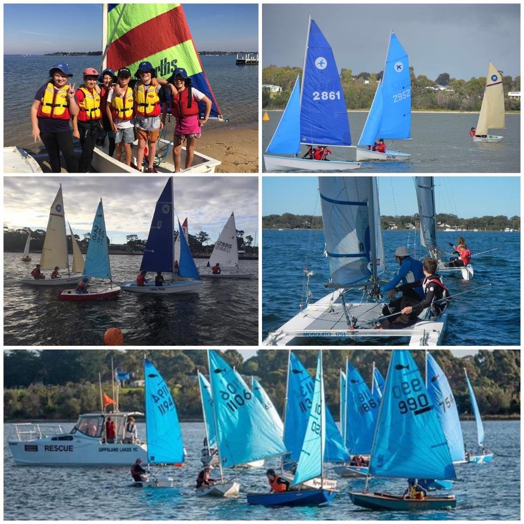Clockwise from top left: Primary School Sailing, Division