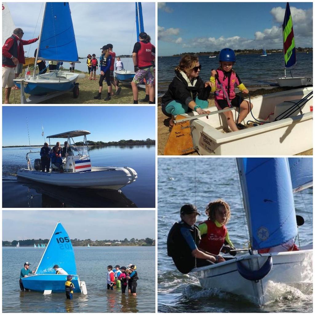 GLYC instructors, mentors and guest instructors / coaches clockwise from top left: James Frecheville (GLYC Discover Sailing Centre s Lead