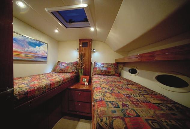 Accommodations The Master Suite and Twin Guest cabin, each with their own private head, are