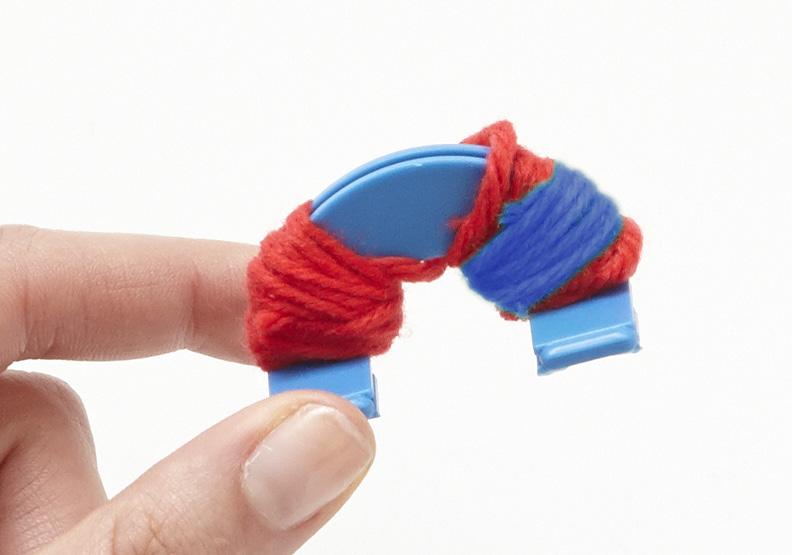 For the red yarn make the left side thicker.