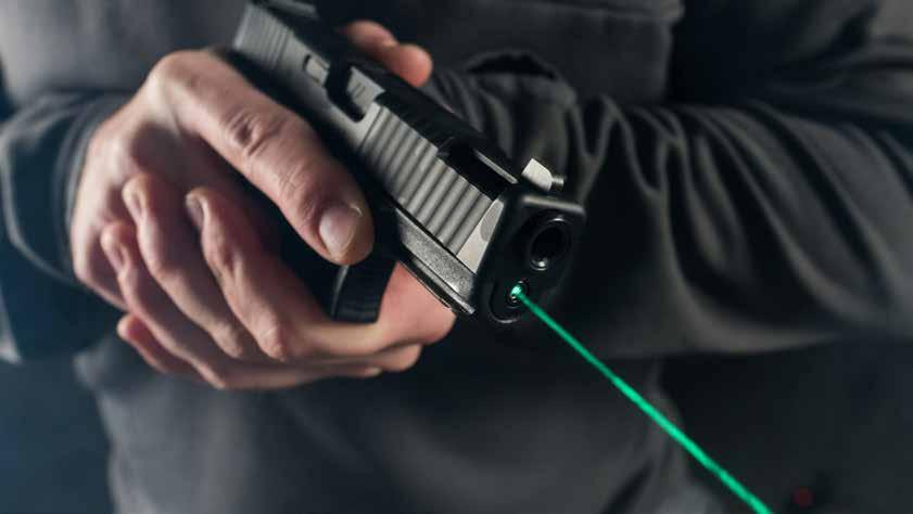 8 9 Guide Rod Laser For Glock, Sig Sauer, Springfield Armory, Beretta/Taurus Pulses for superior visibility and faster identification Internal design does not restrict grip and allows you to use