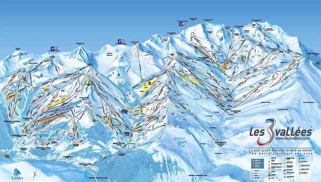 Ski area: SKI AREA: TROIS-VALLÉES DOMAIN From 4266ft to 10499ft 657 miles