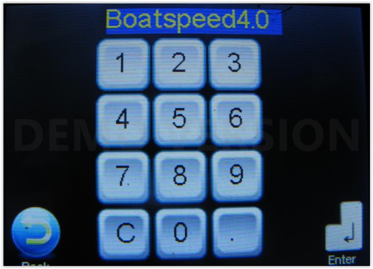 The boat speed will be depending mainly on the full stick position given at the start, and will be