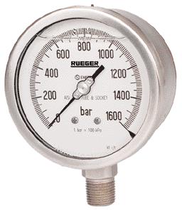 Pressure gauges FT PBXSF 100-150-E-9.02 Safety pressure gauges solid-front PBXSF100, PBXSF150 (1.