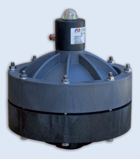 ADPD300 Product connection G 1 ½ Air connection Φ 6mm Max air supply pressure For pumps: ADB150, ADB220, ADB340 Net weight : PP 3,8 Kg (zone 2 ) 60C max temp