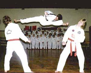 Page 6 from 7 Left: Split kick in 1985; Right: Centre referee in World Championships in Budapest, Hungary 1988. What do you personally like the most about TKD?