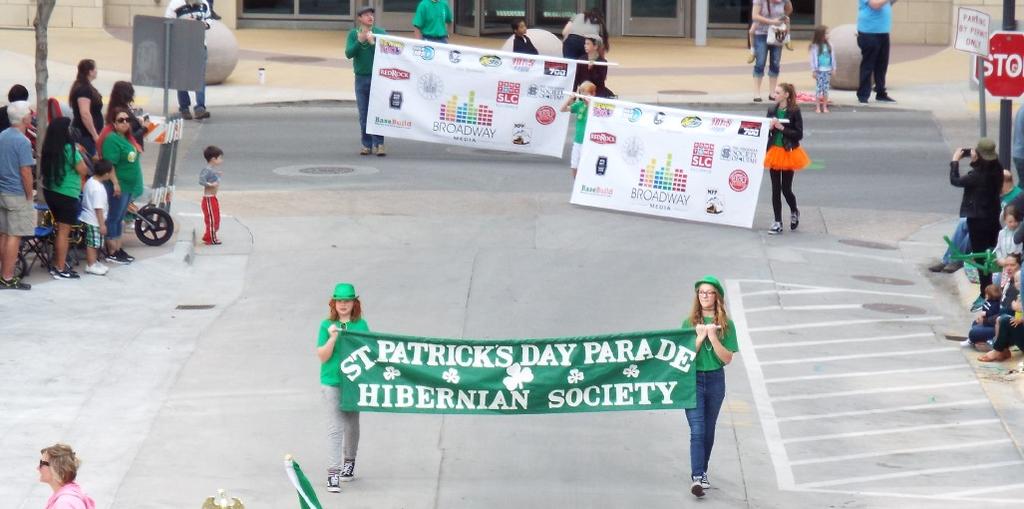 after the Parade at the Gallivan Center Prime Ad Space in the Hibernian Society of Utah Parade Booklet Logo on opening parade banner, Hibernian website, and other promotional items 2-Foursomes in