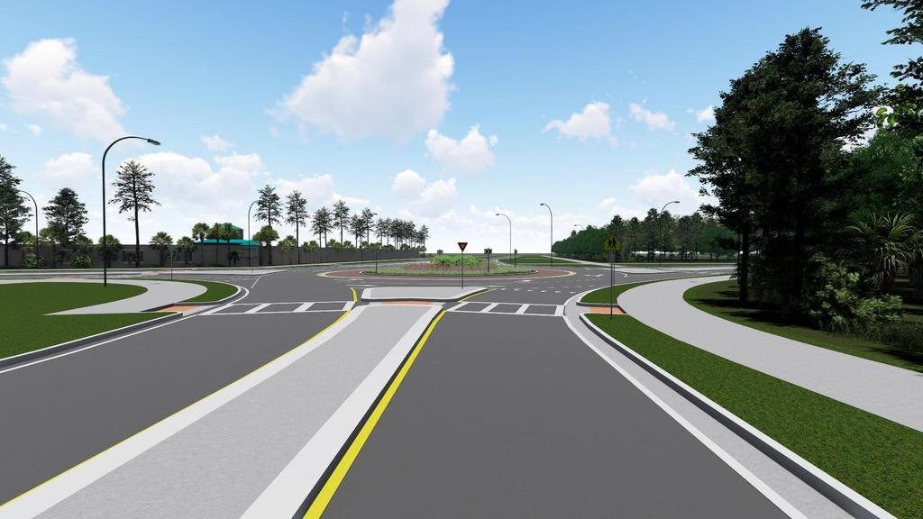 Proposed Roundabout Visual and geometric features are