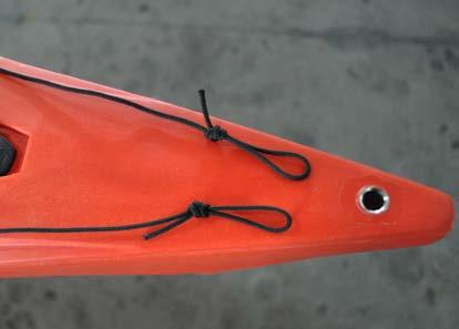 Inside the kayak, Use a thin shaft 2-3mm or screwdriver to punch holes through the top