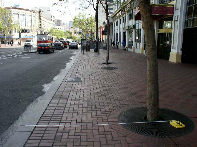 A new loading and unloading zone could be created in this segment by widening the curb by approximately three feet.