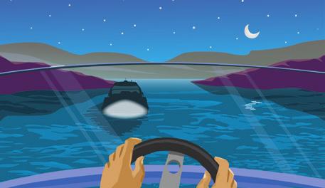 Encountering Vessels at Night Boating Basics 11 Give way Stand on, but be prepared to