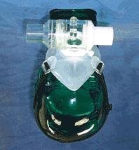 AFT25 Facemask with Valve This adult facemask with integral non-rebreathing T valve is a high performance, very low dead space, low air flow resistance mask and valve;