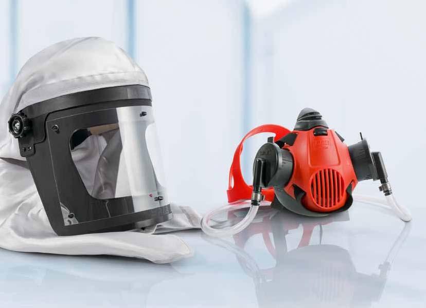SATA vision 2000 This respirator hood was especially designed to comply with painters' requirements protecting the respiratory system, eyes, skin and hair from harmful substances (especially