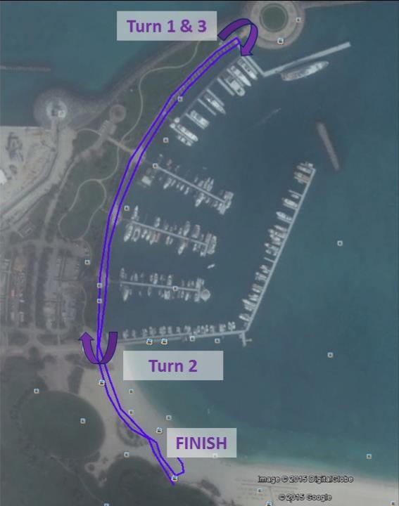 Run Course Super Sprint run course is one and a half laps with a turn
