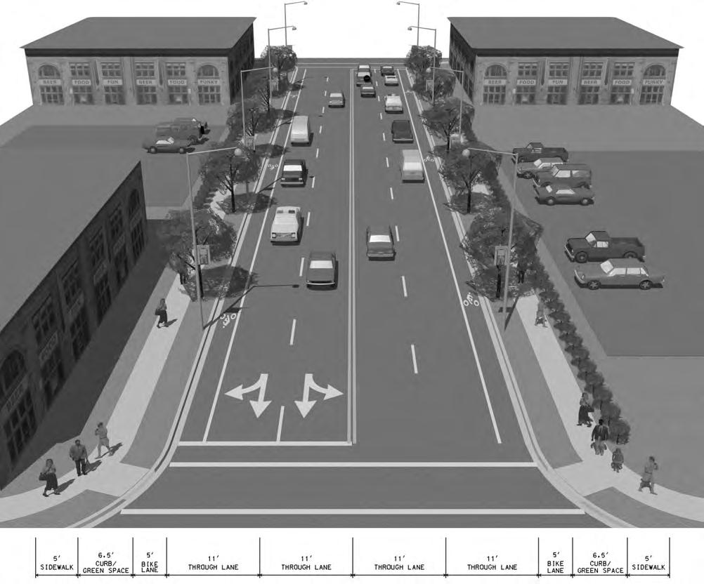 CHAPTER IV Transportation Figure IV-6: Boulevard Area without Median A feasibility study is