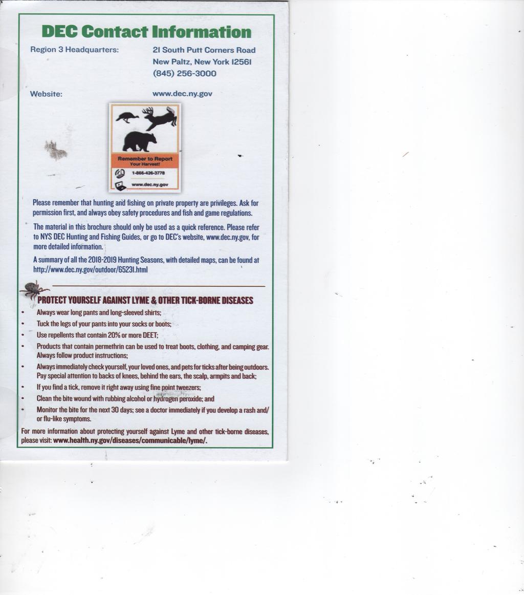 GREENHAVEN FISH AND GAME ASSOCIATION NEWSLETTER page 10 of 10