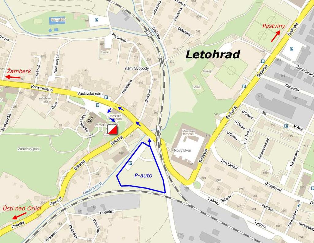 3rd stage Date: 5th July 2011 Course: sprint Event centre: Letohrad, chateau courtyard Start: 00 = 10:00, signed by blue/white stripes CC - event centre: 20 km parking - event centre: 400 m event