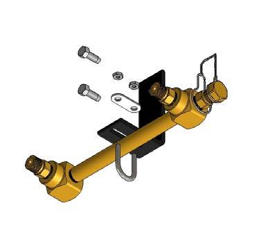 5. Mount the manifold by placing the header on the bracket. Fit the U-Bolt over the header pipe and tighten the mounting nuts (Figure 5). 6.