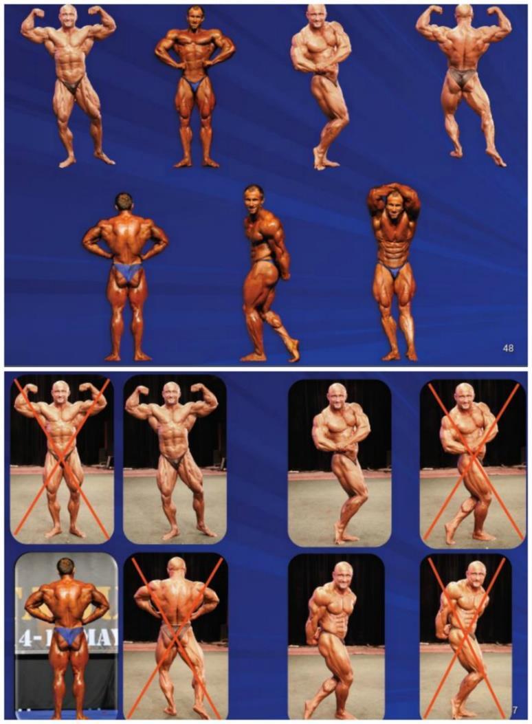 - Back lat spread - Side triceps - Abdominal and thigh APPENDIX 1: DETAILED DESCRIPTION OF THE SIZ MANDATORY POSES 1 MEN S MANDORY POSES: 1.
