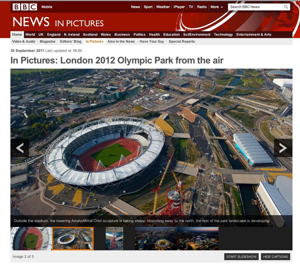 Olympic Park from the Air To see the latest aerial photos of
