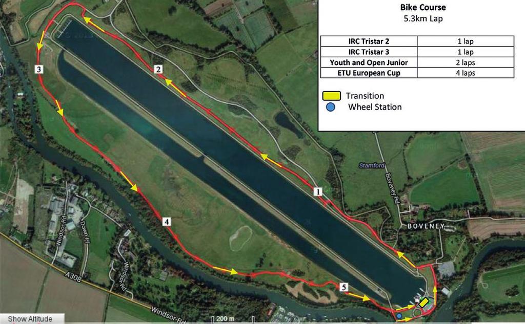 UNDER 20 s A T H L E T E S E V E N T G U I D E Bike Course Map Wheel Station There will be one wheel station situated on the bike course, the position of this can be found on
