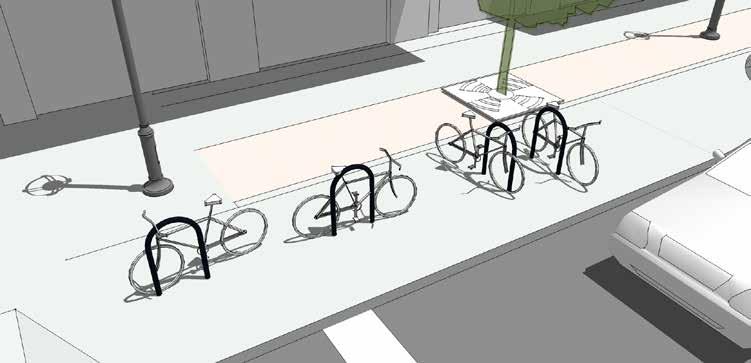 [Bicycle parking] Design & OPERATIONS Design Requirements A Location: Locate bicycle parking near building entrances in direct line of sight to the point of entry.
