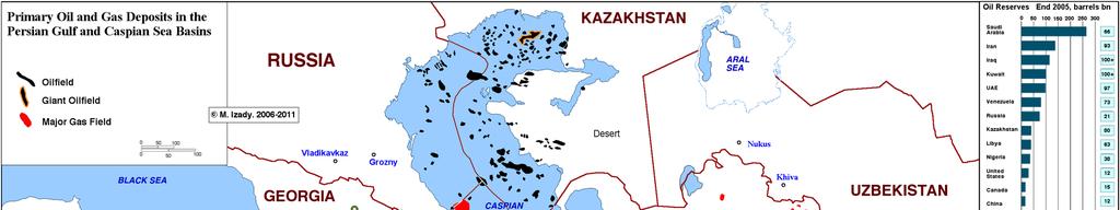 Hydrocarbon Reserves in the Caspian Region Proven oil