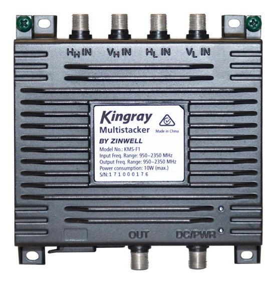 Kingray TV RF Accessories SATELLITE MULTISTACKER - KINGRAY KMS-F1 FOXTEL APPROVED F30963 The Kingray KMS-F1 satellite multistacker is designed specifically for use with the Foxtel satellite platform.
