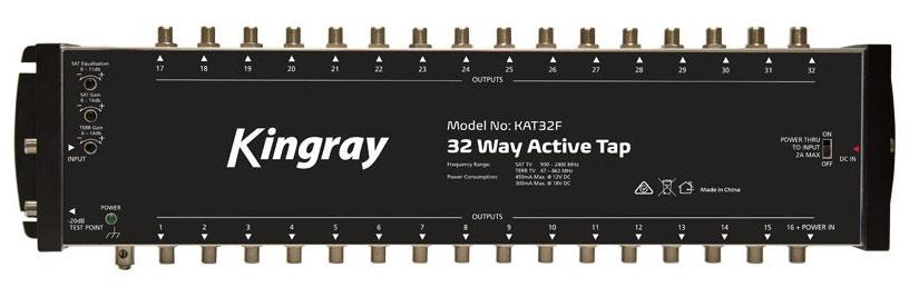 50 24 PORT ACTIVE TAP 47-2400MHz - KINGRAY FOXTEL APPROVED F31095 The Kingray Active Taps are specially designed for the distribution of terrestrial & satellite (Foxtel ) services in a multiple
