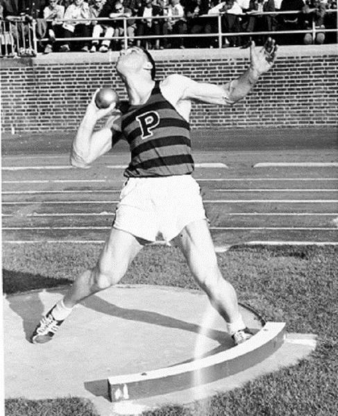Carl was the outdoor state champion in his junior year of 1954 and both the indoor and outdoor state champion his senior year of 1955.