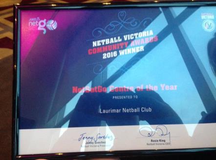 Senior Presentation 3rd Dec 2016 Laurimar Netball Club Team App