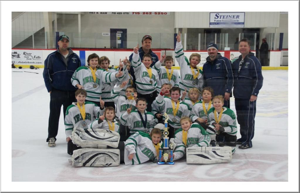 Squirt C White wins in River Falls It was an exciting weekend for the Squirt C White team as they brought home a first place trophy from the Jennifer Jenkins Memorial Tournament in River Falls.