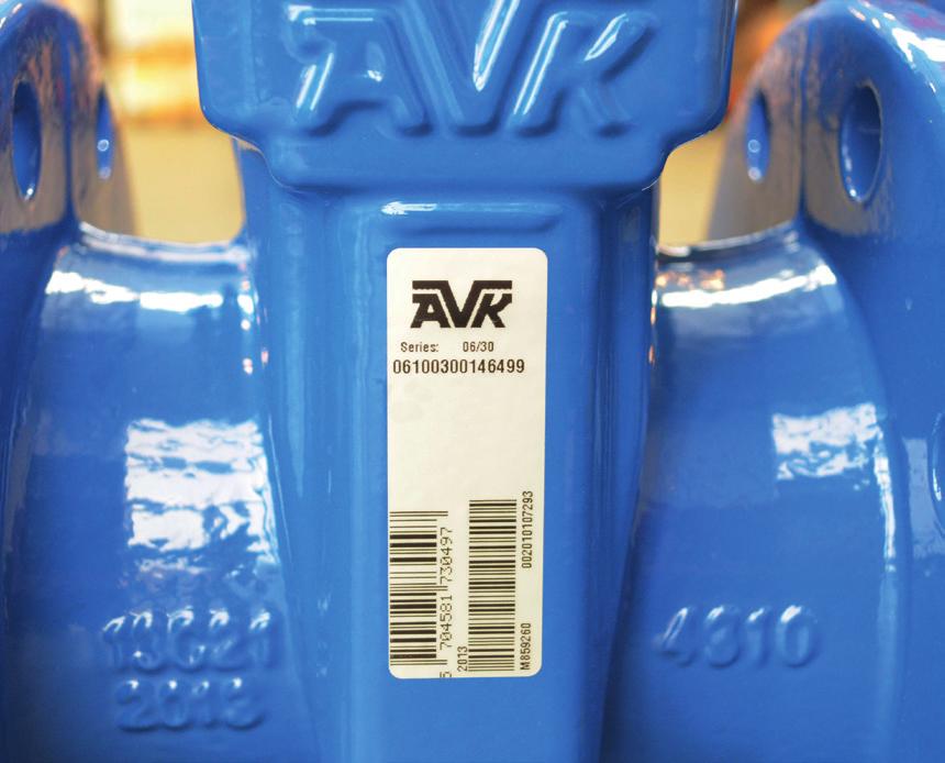Casting - valve side 2 AVK logo Date / year of production Supplier number Label - valve side 2 AVK logo Series