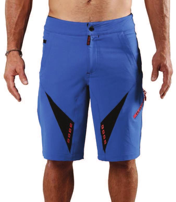Microfibre waistband lining provides moisture management, quickdry Side pockets with velcro closure Zip pocket for secure storage Leg pocket with logo zip and mesh lining for additional ventilation