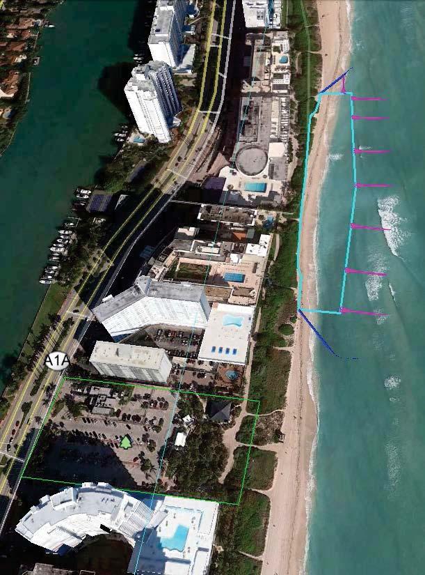 Miami Beach Hotspot Project 53 Rd Parking Lot Location B Beach Fill: Vicinity of 54th Street 5300-5500 Collins Avenue Beach fill limits shown in aqua Scheduled