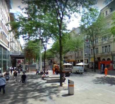 (Source: Google maps) Table 2. Examples for a different alternative solution. (Source: Google maps) C. Horta in Barcelona (Spain). Approx. width 4 m C. Major in Almacelles (Spain). Approx. width 10 m Mariahilferstraße in Vienna.