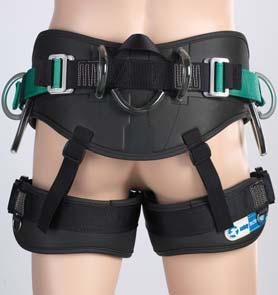 The TreeFlex harness is designed to support the climber in an efficient seated, twisted and standing position, without the typical muscular/skeletal restrictions that some harnesses impose.